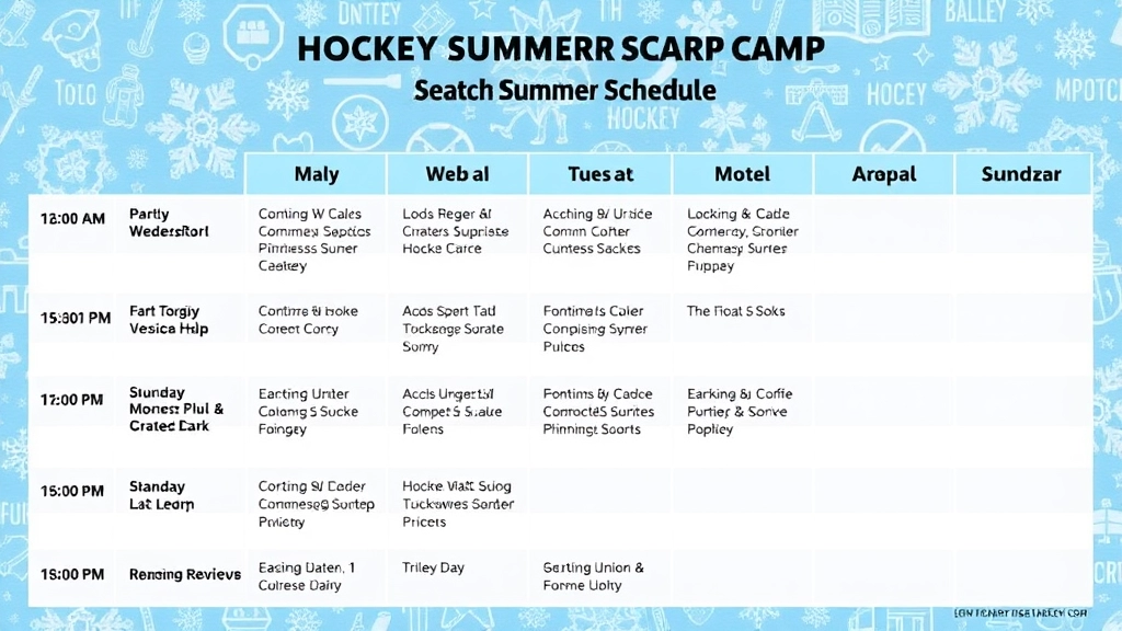 Typical Daily Schedule at a Hockey Summer Camp