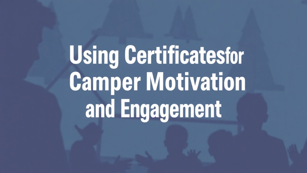 Using Certificates for Camper Motivation and Engagement