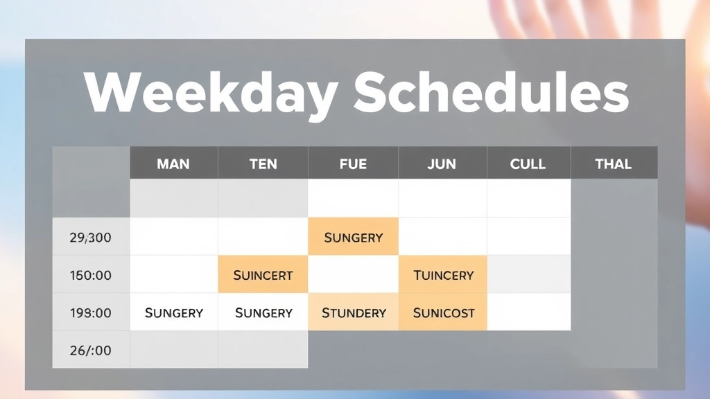 Weekday Schedules