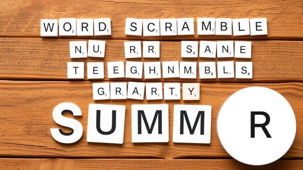 Word Scramble and Vocabulary Building for Summer